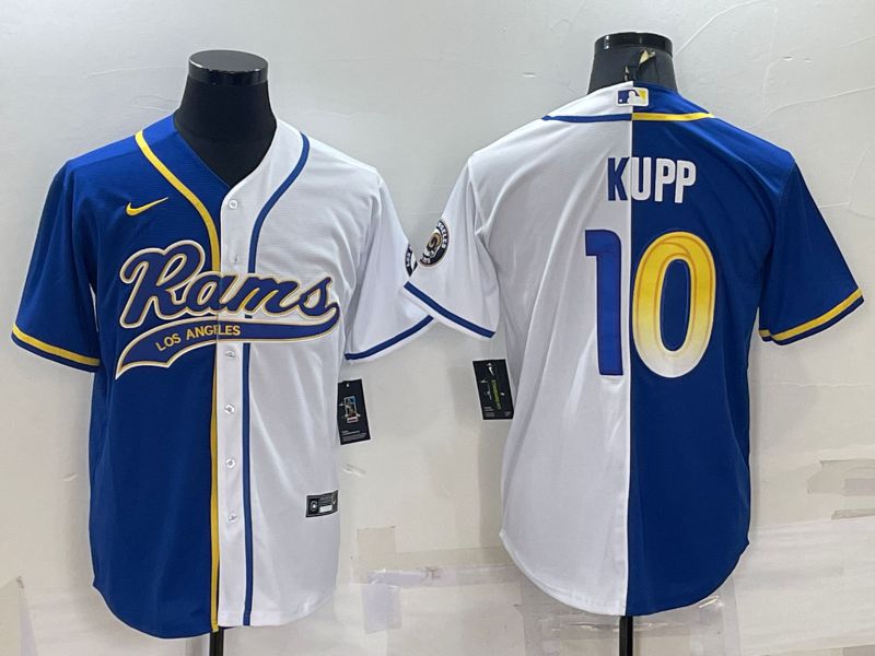 Men Los Angeles Rams 10 Kupp Blue white 2022 Nike Co branded NFL Jersey